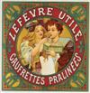 ALPHONSE MUCHA (1860-1939). LEFÈVRE-UTILE. Two labels. Circa 1896. Each 9x9 inches, 24x23 cm.